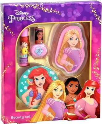 LORENAY Disney Princess Beauty Gift Set for Girls | Nail Polish, Lip Gloss, Balm, Mirror