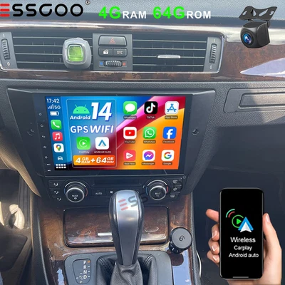 9" Apple CarPlay Para BMW Serie 3 E90 E91 E92 E93 Android 14 Coche Estéreo GPS 4+64G Foto 1 de 4