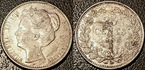 Pays-Bas - Wilhelmina I - 25 Cents Silver 1905 Utrecht Ttb / Extremely fine! Km - Picture 1 of 1