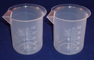 MIKROWELLEN-MESSBECHER - 100ml, 2er PACKUNG KÜCHE KUNSTSTOFFBECHER - Bild 1 von 1