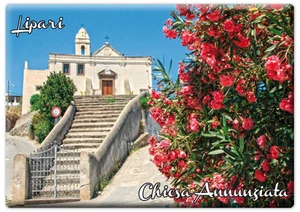 MAGNETE RETTANGOLARE CALAMITA FRIGO SICILIA CHIESA ANNUNZIATA LIPARI ISOLE EOLIE - Picture 1 of 1