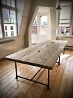 Industrial Boardroom Table. Office Conference Meeting Room Restaurant Dining