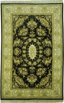 Alfombra colgante de pared densa francesa de 5x8' alfombra de lana y seda de gama alta PIX-17962 Foto 1 de 4