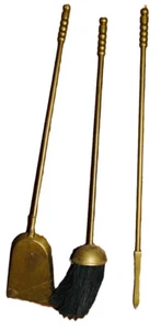 Preloved Vintage Brass Fireplace Tools - Picture 1 of 7