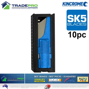 Kincrome Utility Knife Blades 10 Piece Kit PRO Razor Carbon Steel Safety Cutter - Picture 1 of 4