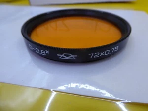 Soviet KMZ ZENIT O-2.8x Orange 72mm 72x0.75 Filter EXCELLENT CONDITION - Picture 1 of 2