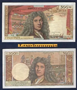 500 Nouveaux Francs Molière 2/7/1959 L.2 66661 TTB Type 1959 - Foto 1 di 1