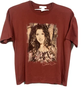 Vintage Celine Dion Pop Promo 2000s Red T Shirt Size XXL/2XL - Picture 1 of 9