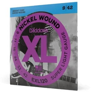 D'Addario EXL120 Electric Guitar Strings 09-42 Super Light - Picture 1 of 23
