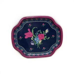 Vintage Elite Metal Decorative Tray Made In England Floral Vintage 9.5 X 12" - Picture 1 of 5