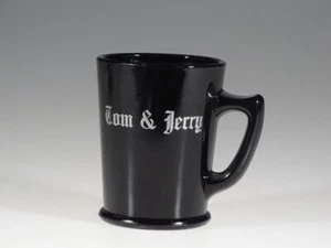 Vintage Deco McKee Glass Black Glass Tom & Jerry Mug c.1935 - Picture 1 of 5