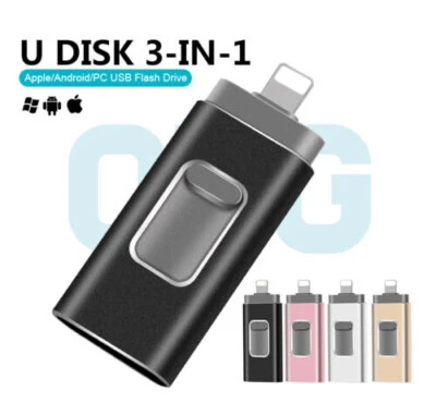 1TB 2TB 256GB OTG USB 3.0 Flash Drive Pen Memory U Stick For iPhone iPad iPad PC - Image 1 of 4