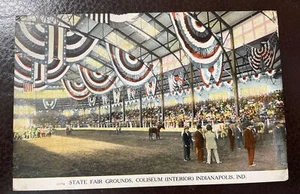 Vintage Postcard Postmarked 1908 Coliseum State Fair INDIANAPOLIS IN INDIANA - Picture 1 of 12