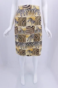 ESCADA Magaretta Ley Silk Zebra Print Wrap -Style Skirt - Size 40 US 10 - Picture 1 of 6