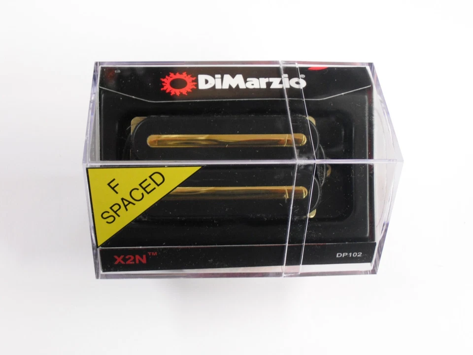Puente Humbucker DiMarzio F-spaced X2N negro con rieles dorados DP 102 Foto 1 de 1