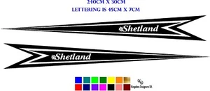 Calcomanía adhesiva de vinilo diseño Shetland de 8 pies para barcos/cruceros/barco cabina - Imagen 1 de 3