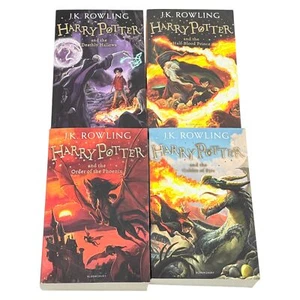 Harry Potter Lot 4 PB Books 4 5 6 7 Goblet Phoenix Half Deathly PB 2014 Unread - Picture 1 of 14