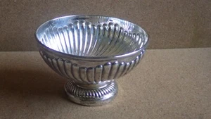 VINTAGE 800 SILBER RINO GREGGIO GERIPPTE FUSSSCHALE PADUA ITALIEN 4,25" D 113,5 GR - Bild 1 von 6