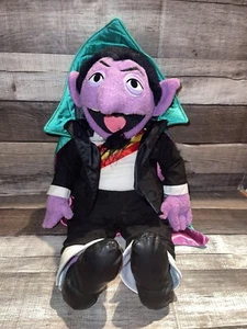 RARE SESAME PLACE SESAME STREET 2006 COUNT VON COUNT PLUSH STUFFED TOY 18" VAMPI - Picture 1 of 7