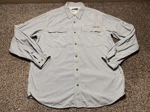 Exoffcio Vented Shirt Mens XL Blue Gray Check Insect Shield Long-Sleeve - Picture 1 of 9