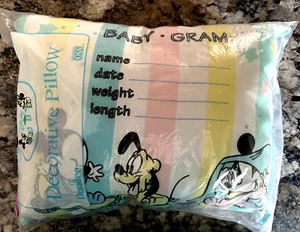 Dundee Baby Pillow Vintage Disney Mickey Mouse Pluto New - Picture 1 of 4