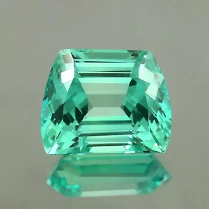 Piedra preciosa suelta de zafiro parti azul verde impecable natural de 7,60 quilates - Imagen 1 de 4