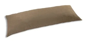 D&M Microsuede Body Pillow Cover Pillowcase w/Double Zippers 20"x54", Camel - Picture 1 of 1
