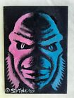 Tiny Size Original Art by Spine Horror Comic Gill Man Creature  2.5 by 3.5 ACEO