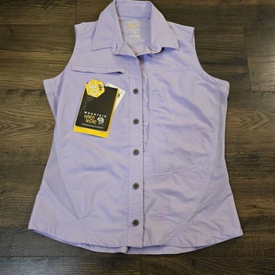 Mountain Hard Wear Womens Shirt Button Up Sleeveless Outdoor Purple Size 6 NWT - Image 1 of 4