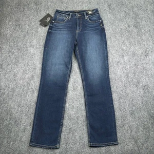 Silver Jeans Womens 29x29 (Fit 28W) Avery Straight Leg Curvy Power Stretch Denim - Picture 1 of 20
