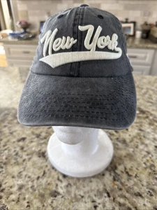 Cappello Berretto Baseball Elidan Un Structured Distressed, New York Strapback Nero4982 - Foto 1 di 7