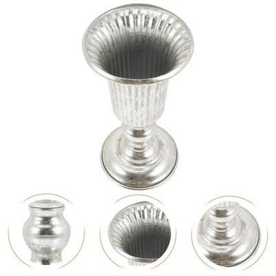  Jarrón decorativo de escritorio con arreglos florales contenedor boda mesa de flores Foto 1 de 4