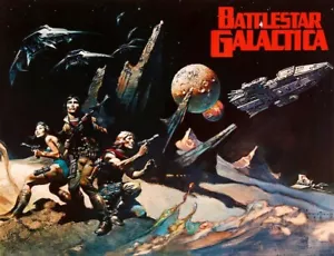 Battlestar Galactica 1978 POSTER Frank Frazetta Raro - Foto 1 di 1