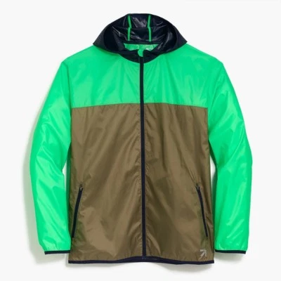 Chaqueta New Balance for J.Crew Windcheater ligera con cremallera completa con capucha para hombre NUEVA XL Foto 1 de 4
