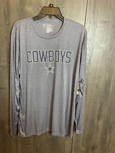 Camisa Dallas Cowboys Adulto XL Manga Larga Azul Atlética 100% Poliéster Nueva con Etiquetas - Imagen 1 de 8