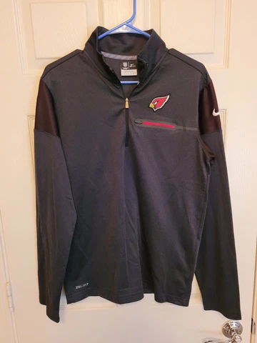 Nike NFL Arizona Cardinals Dri Fit On Field 1/4 Zip Pullover Top Mens Small S Cover