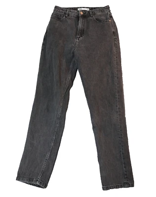 Pantalones de mezclilla ajustados ZARA talla 6 negros lavado carbón cintura alta Foto 1 de 4