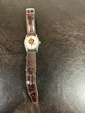 Vintage Lafayette Washington Redskins Watch Made in Switzerland Needs Battery Cover