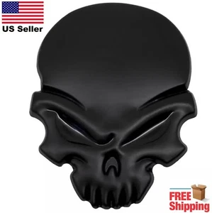 Metal 3D Ghost Skull Emblem Sticker Badge ATV, UTV, Truck, Car, Motorcycle - Picture 1 of 3