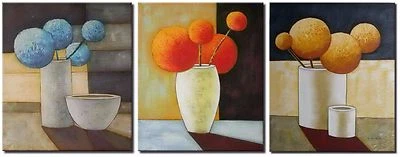 Oil Painting x 3 Pieces - Modern Decor for Home, Office or Kitchen - image 1 of 4
