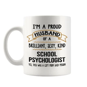 Schulpsychologe Geschenk - Schulpsychologie Kaffeebecher Mann und Frau Geschenke - Bild 1 von 5