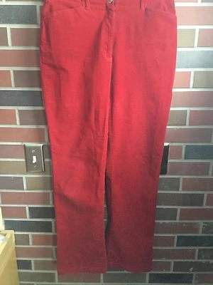 Jeans Emma & James ~Liz Claiborne Company~ Veludo Vermelho ~ Tamanho 6, Elástico - Imagem 1 de 4