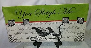 Muse Ware By Sheree Gallerie II You Sleigh Me 15 1/2" Platter Christmas Holiday - Picture 1 of 10