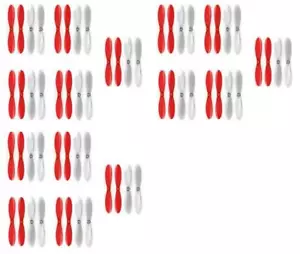 Hubsan X4 Plus H107P Red Clear Propeller Blades Props 5x Propellers 3 Pack - Picture 1 of 2