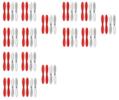 Hubsan X4 Plus H107P Red Clear Propeller Blades Props 5x Propellers 3 Pack - Image 1 of 2