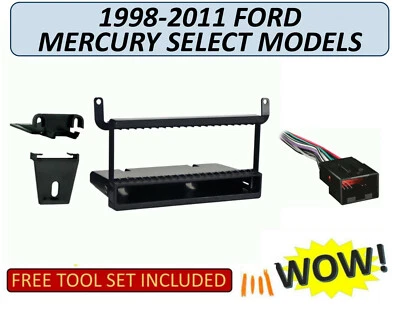 Install Dash Kit for Select 1998-2011 Ford Mercury Lincoln Mazda w/ HARNESS - Image 1 of 2