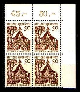 BUND Kleine Bauten 50 Pf. **, Mi. 458, Eckrand-Vierer o.r. - Picture 1 of 1