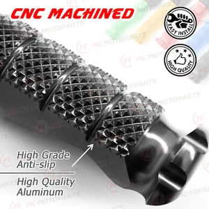 BLACK MCCP 40mm Extension Front Footpegs For Ducati SuperSport 900 All Year - Picture 1 of 8