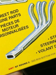 55 SB Chevy Boom Tube CHROME Headers AMT 1:25 Search LBR Model Parts 4 MORE - Picture 1 of 2