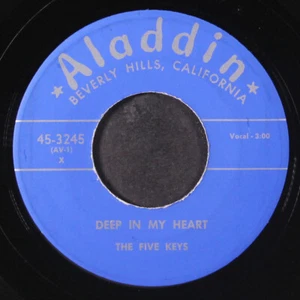 FIVE KEYS: deep in my heart ALADDIN 7" Single 45 RPM Hear - Picture 1 of 2